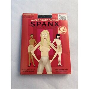 SPANX Super Power Panties In Power Line Mid-Thigh Shaper Black Size B Slimming